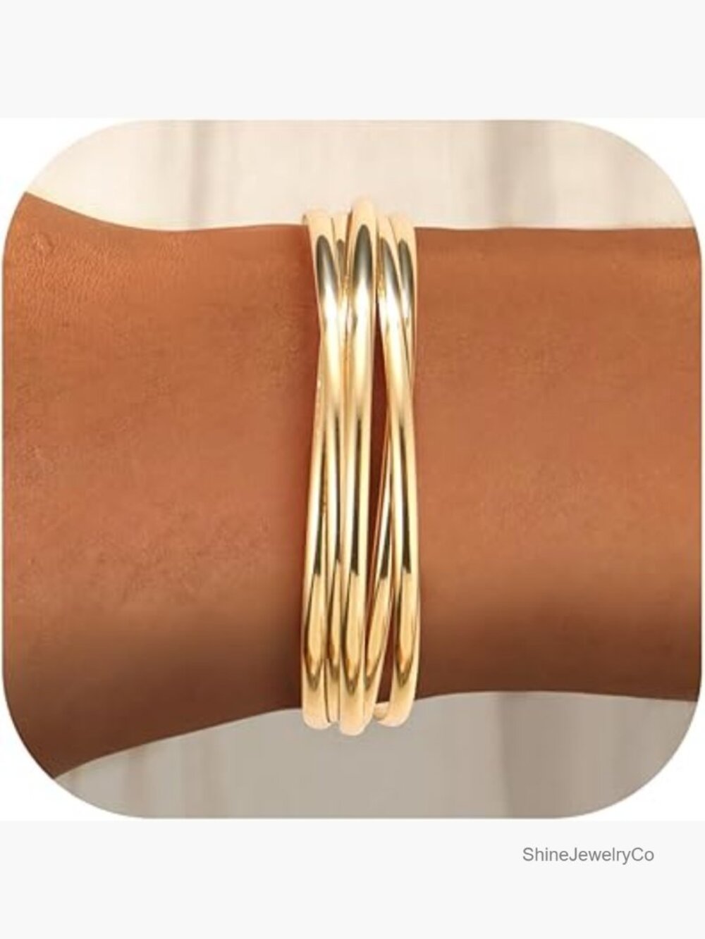 Chunky Twist Love Cuff Bracelet Gold Adjustable